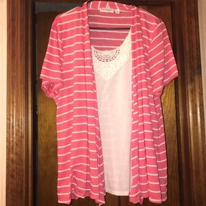 EUC Kim Rogers Faux Cardigan Top